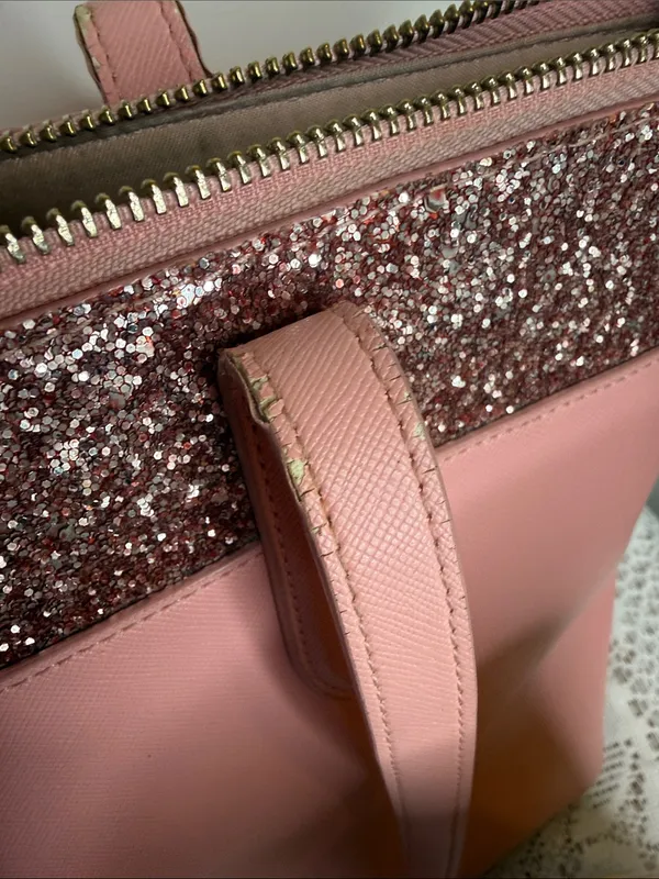 Kate Spade pink glitter trim shoulder bag - Image 8