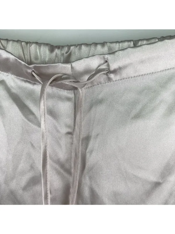 Victorias Secret PINK Size Large L Pajama Pants Satin Blush Pink PJs Drawstring - Image 2