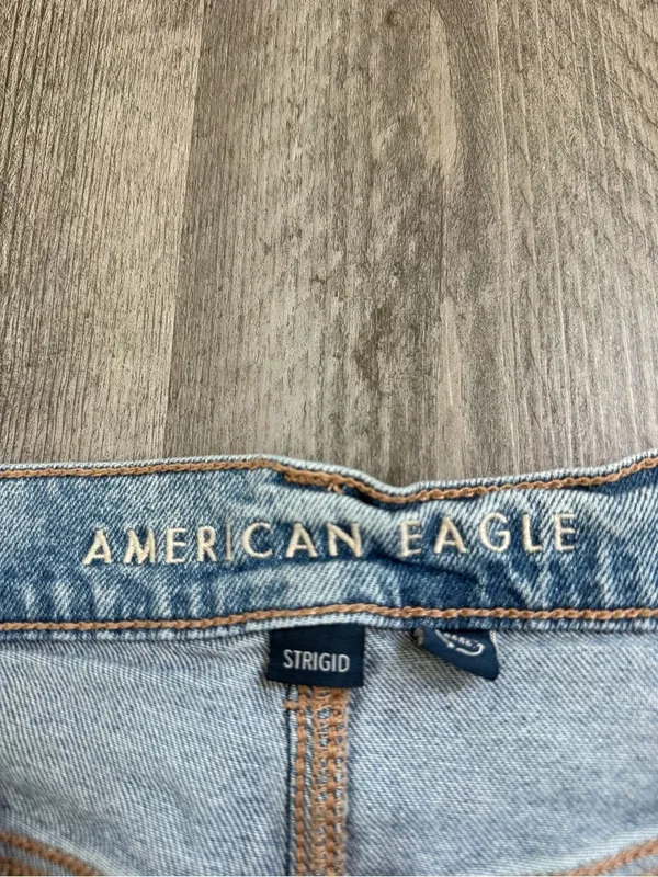 American Eagle Highest Rise Baggy Straight Jeans Destroyed 14 Strigid - Image 10