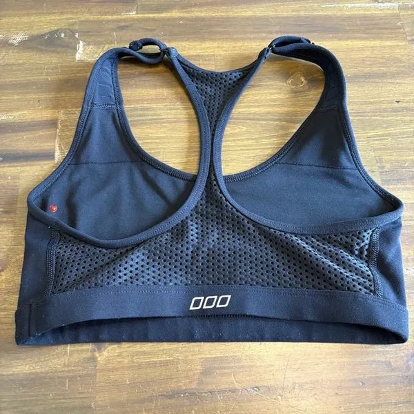 Lorna Jane Black Adjustable Sports Bra Small Mesh Not Padded Active - Image 2