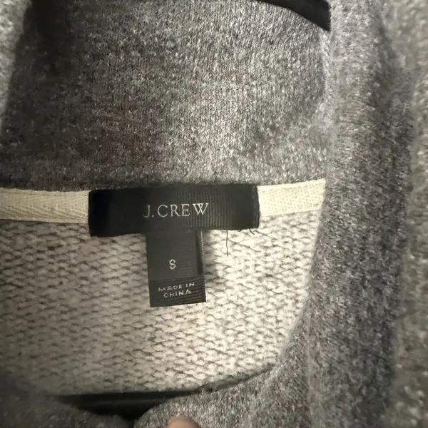 J Crew Gray Cowl‎ Neck Sweatshirt Pullover Women Size S Cotton Wool Miniamlist - Image 5
