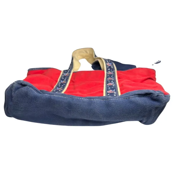 Joe Boxer red blue apples stars teacher shoulder bag patriotic tote school VTG - Image 3