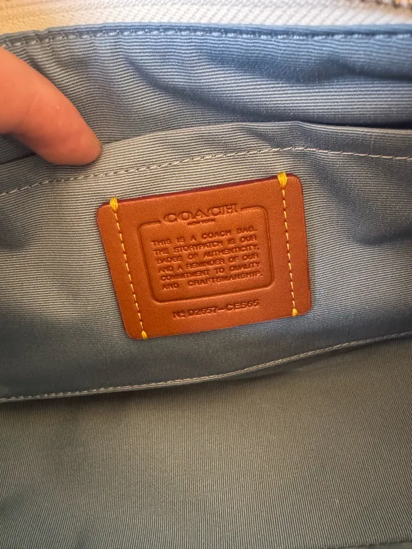 Coach CES65 Teri Shoulder Bag With Gingham Print And Charm - Image 8