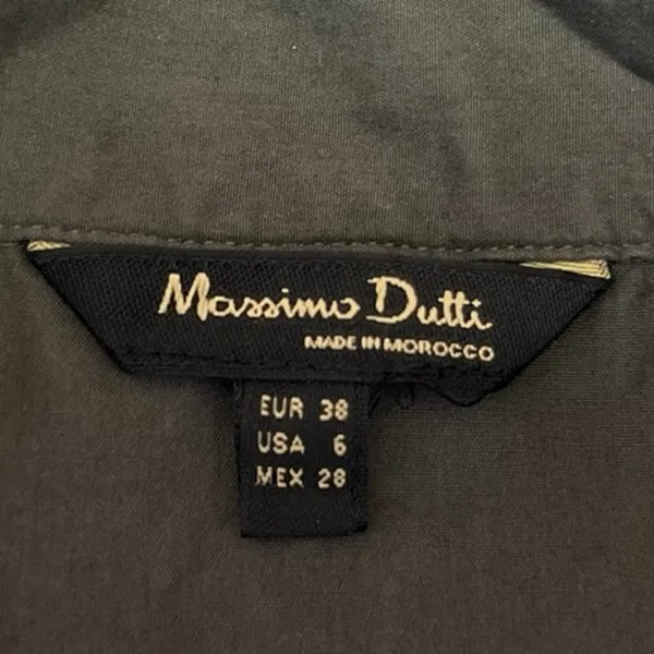 Massimo Dutti Women's Black Button Up Short Sleeve Oversized Blouse Shirt Top 6 - Image 3