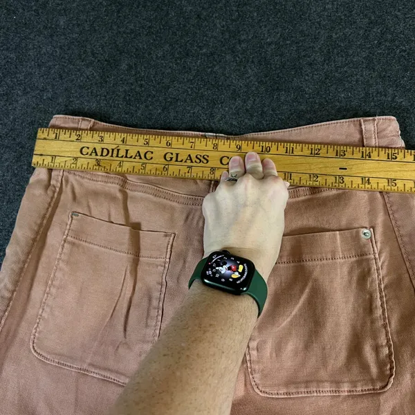 Hei Hei Anthropologie Pink Cargo Pants Wide Leg Frayed Hem Tencel Linen Size 28 - Image 7