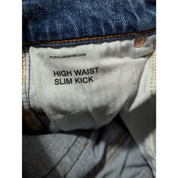 7 for all mankind high-waist slim kick jeans size 24 - Image 9