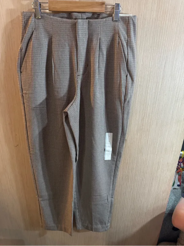 Women’s A New Day High Rise Tapered Leg Classic Houndstooth Pants Size 6 NWT - Image 2