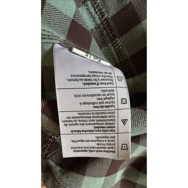 Carhartt Flannel Shirt Size M Blue Plaid Soft Fitted - Image 6