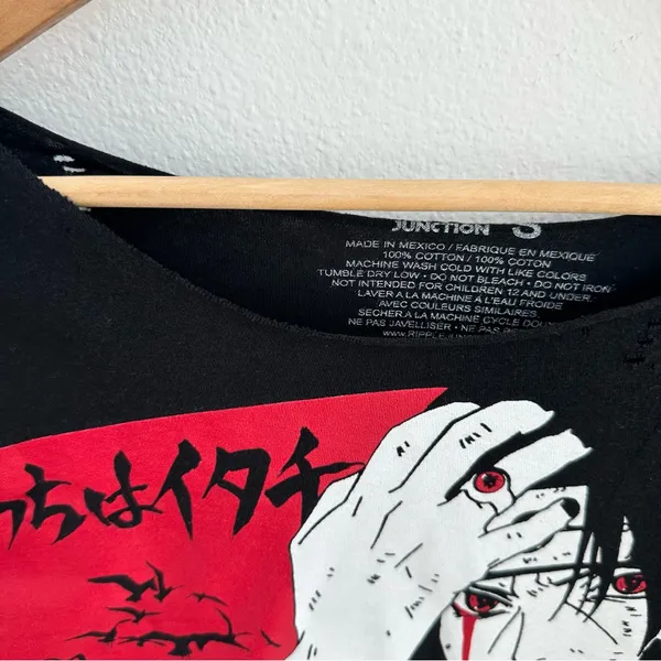 Ripple Junction Naruto Sasuke Itachi Uchiha Manga Off the Shoulder Tee - Image 3