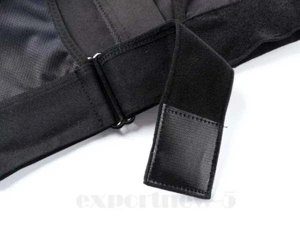 Sports Bras Women's Short Tank Top Zipper Front XL Adjustable Straps black gym - Image 6