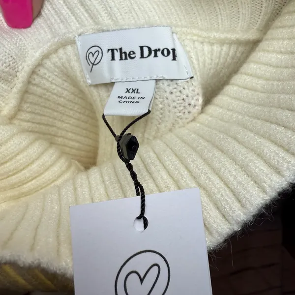 The Drop Striped Turtleneck Sweater - Cream and Red - Image 4