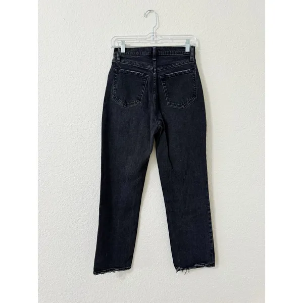 Abercrombie & Fitch The Ankle Straight Ultra High Rise Curve Love Jeans 25 Black - Image 3