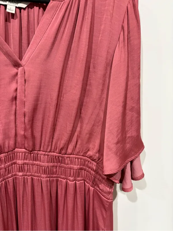 Liverpool Rose Satin Midi Dress Large - Image 5