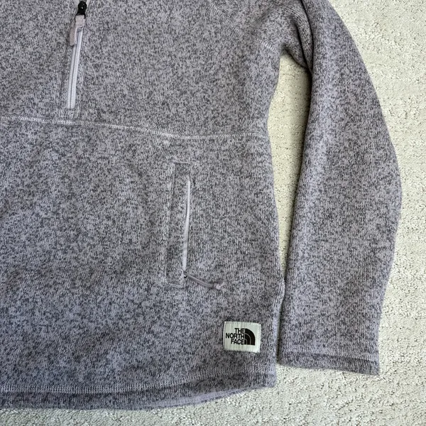 Women's‎ The North Face Small Purple 1/4 Zip Hoodie Sweatshirt - Image 2