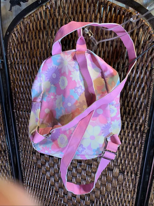 Jessica Simpson Floral Backpack Purse - Image 4