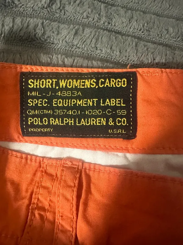 Polo Ralph Lauren orange cotton cargo utility shorts Size 6 - Image 7
