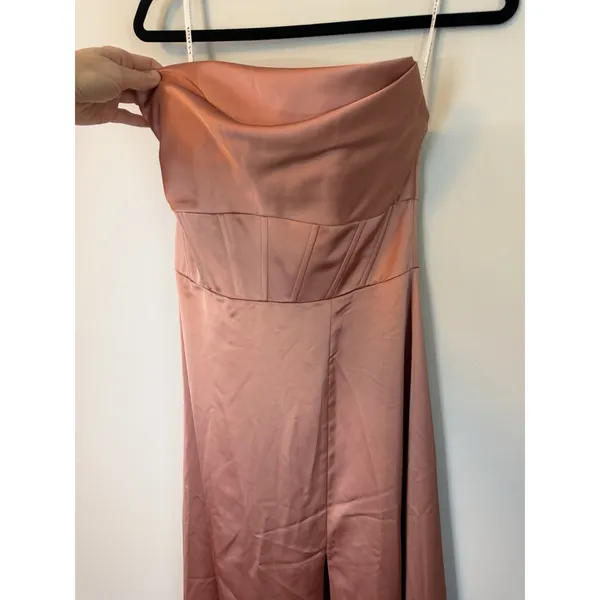 After Six Copper Penny Satin Convertable Gown Size 4 $269 6898 NEW - Image 7