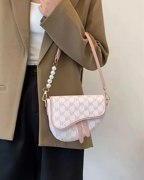 Elegant Pink Crossbody Bag White Size undefined - Image 6