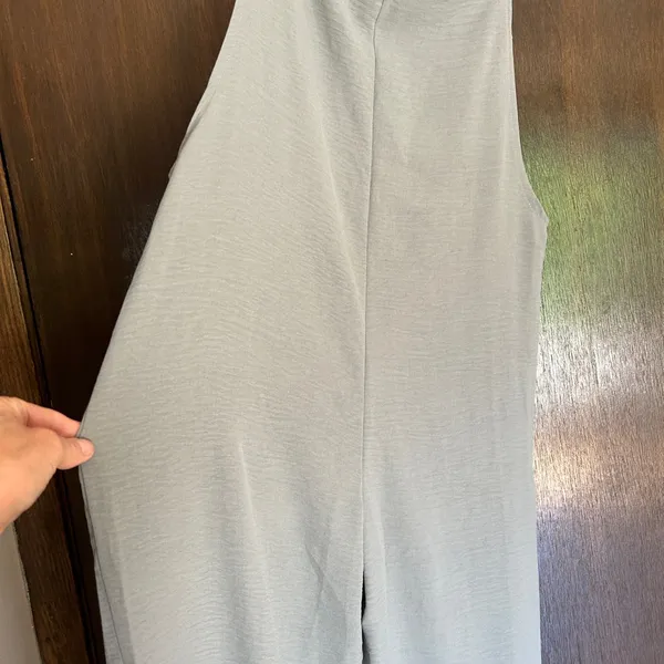 Sage Green Jumpsuit with Wide-Leg Cut, pockets, size Small - Image 2