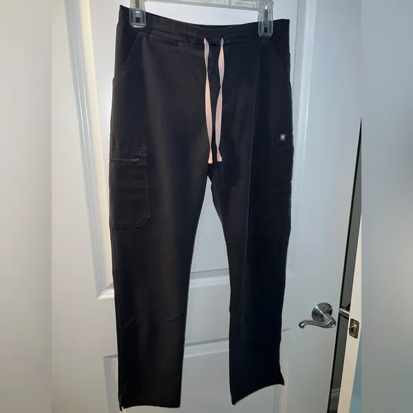 figs charcoal gray yola skinny scrub pants original style size small - Image 4
