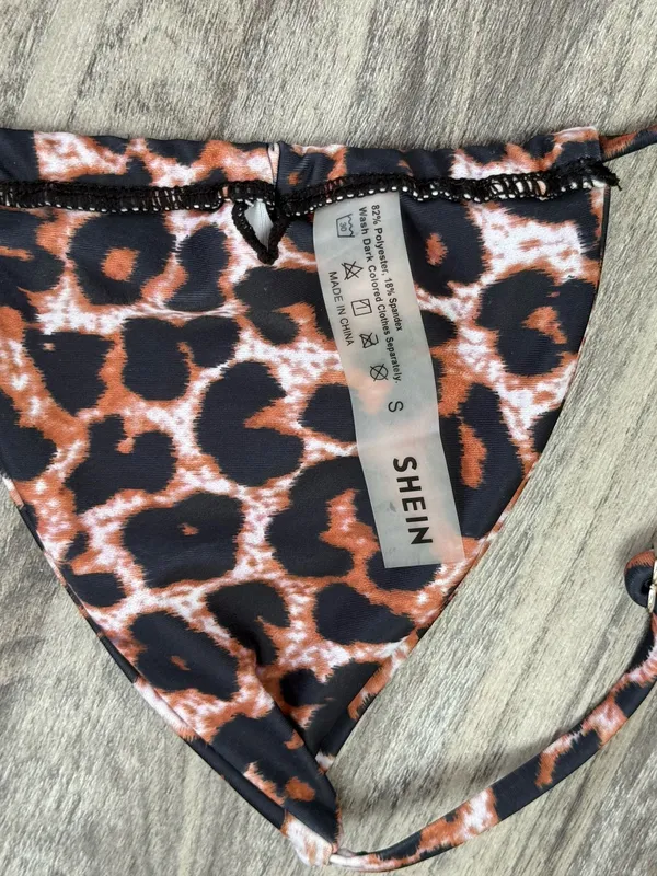 Shein Cheetah Triangle Bikini - Image 4