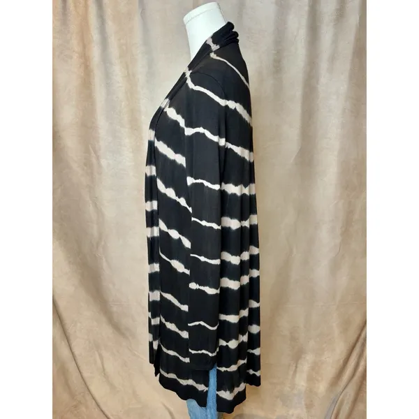 LA Made tie dye stripe long cardigan micromodal thumb hole M - Image 3