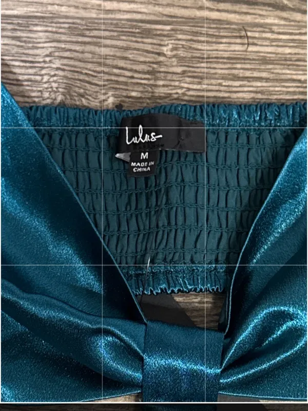 Lulus Teal Satin Cutout Mini Dress NWT - Image 12