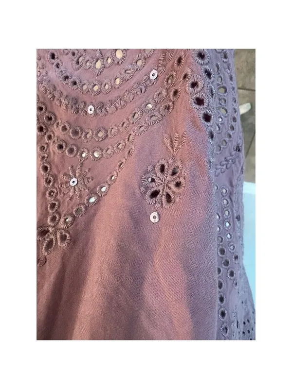 Torrid Women's Plus Size 5 Purple Eyelet Cold Shoulder Blouse - Image 11