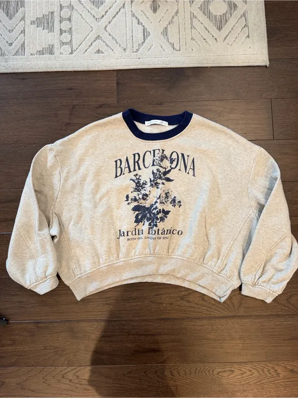 Altard State Barcelona Floral Cropped Sweatshirt Size Medium - C59-018 - Image 2