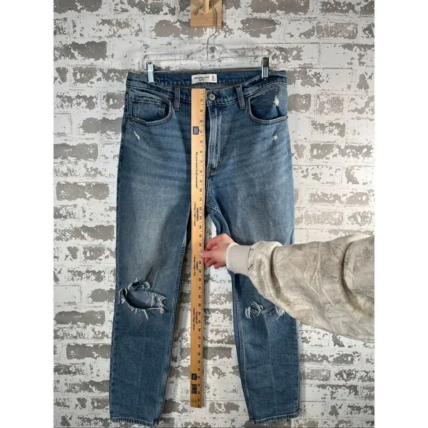 Abercrombie & Fitch | women distressed skinny high-rise denim jeans - Image 5