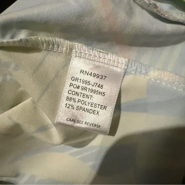 Tail Green & Blue Tropical‎ Palm Tree Print Short Sleeve Activewear Dress Sz XL - Image 6