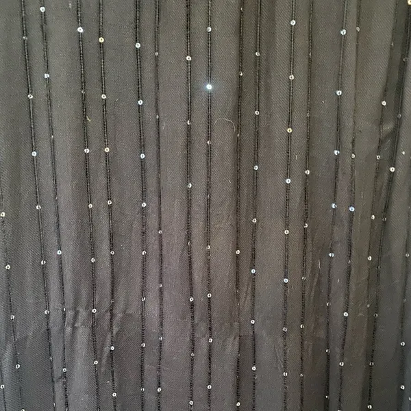 ECHO Lightweight Sheer Black Shawl with Silver Sequin Details - Image 5