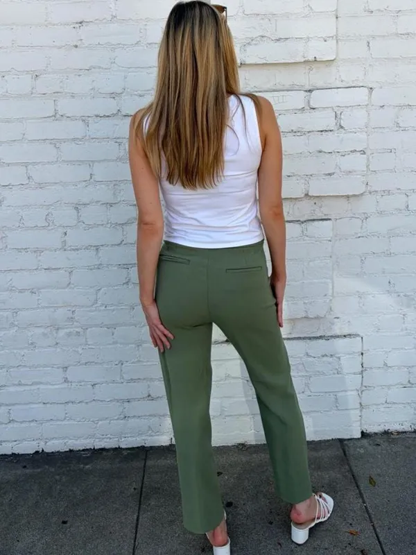 J.Crew Kate Pants in Olive Green Size 0 #jcrew #preppy #officecore - Image 2