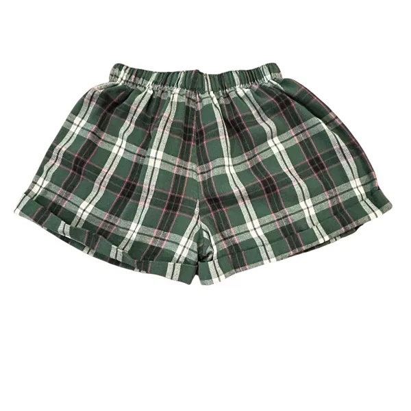 Free People Intimately Green Plaid Pajama Shorts Flannel Lounge Cottagecore - Image 3