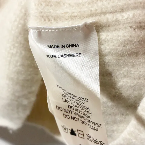 Quince Cream 100% Cashmere Mock Neck‎ Pullover Sweater Size Small - Image 4