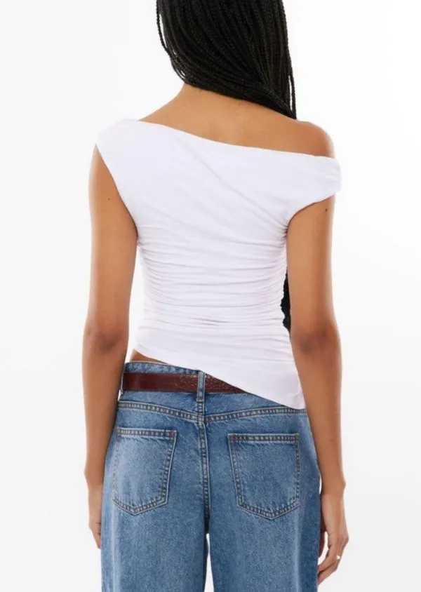New with tags Soft Mia Ruched Top White 2XS - Image 3