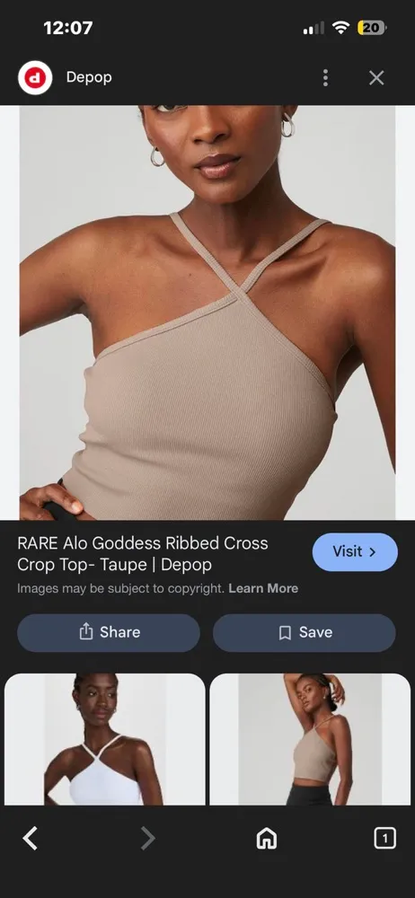 Alo cropped criss cross tank top! - Image 5