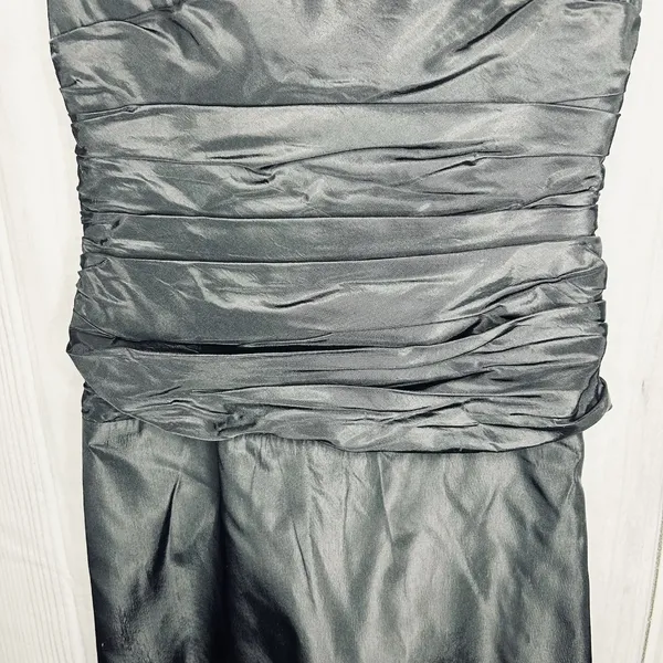 Lazaro Y2K Black Layered Taffeta Evening Gown Dress Sz 4 Sleeveless USA - Image 3