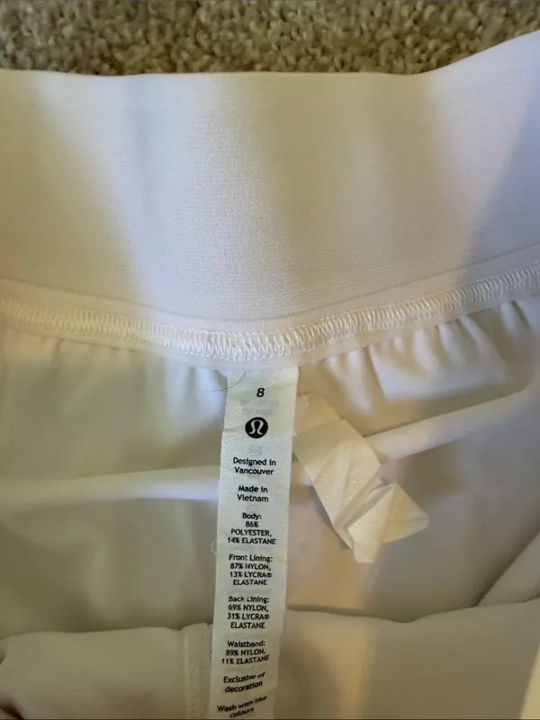 Lululemon White Golf Tennis Skirt - Image 2