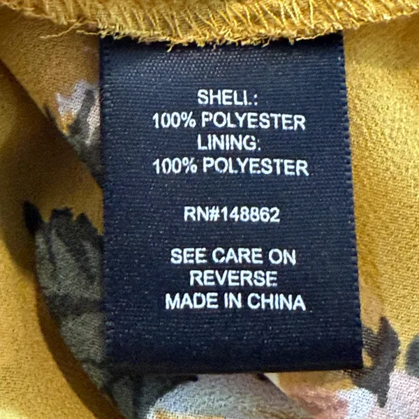 Torrid Floral Chiffon High Low Maxi Dress Flutter Sleeve Gold Size 1 1X No Slip - Image 4