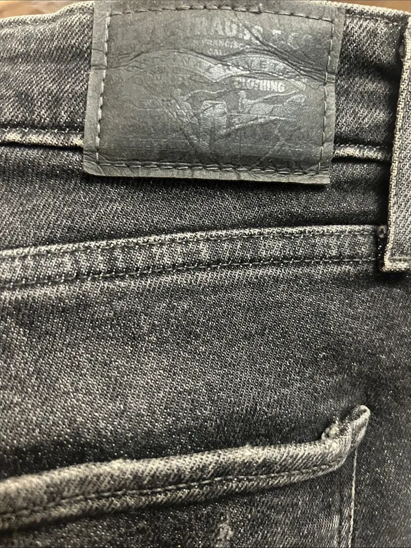 Levi's 721 High Waisted Distressed Black Jeans Sz 28 - Image 14