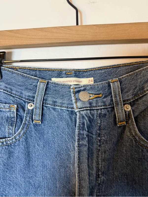 Levi’s High Waisted Straight Jeans - Image 3