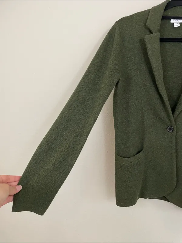 J. Crew Green Schoolboy Classic Fit Sweater Blazer Size XS - Image 5