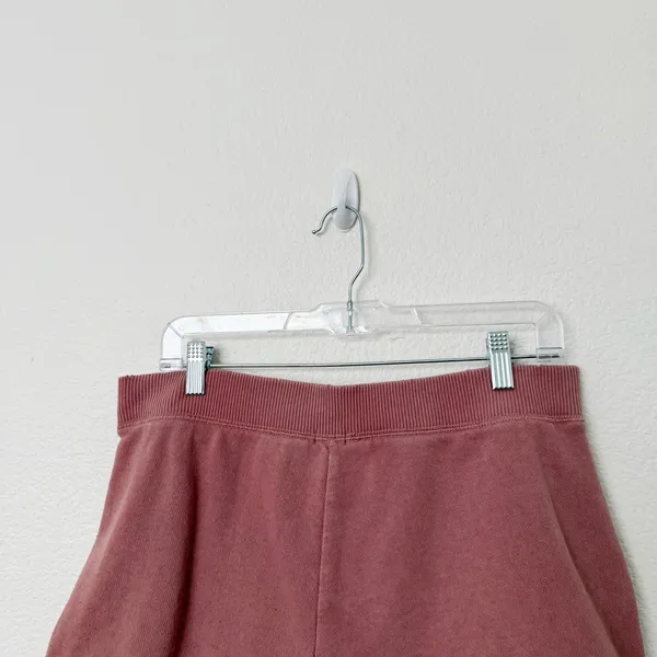 [Aerie] Distressed French Terry Knit Lounge Shorts Elastic Waistband Sz Large L - Image 6