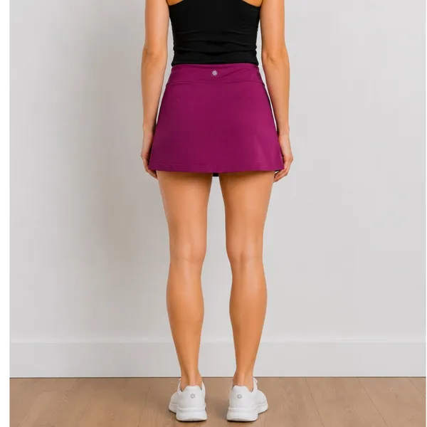 Athleta Berry Purple Athletic Golf Tennis Running Skirt Built-in Shorts Skort - Image 2