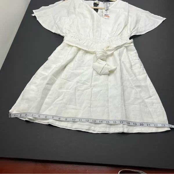Tommy Bahama St. Lucia Linen-Blend Split-Shoulder Dress White SZ Small NEW *FLAW - Image 10