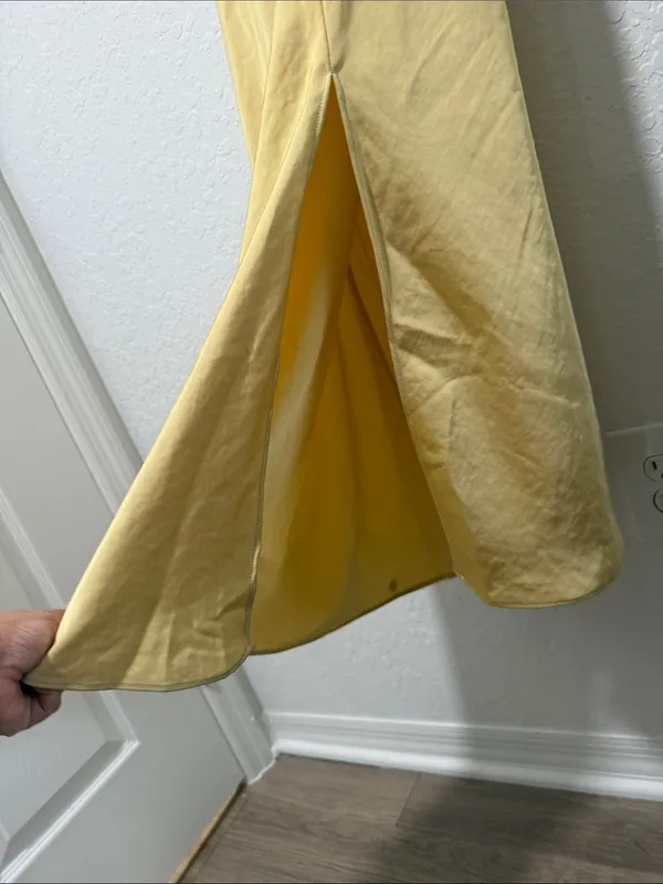 ISABEL by Ingrid + Isabel Yellow Midi Slip Dress Size Large (Maternity) - Image 9