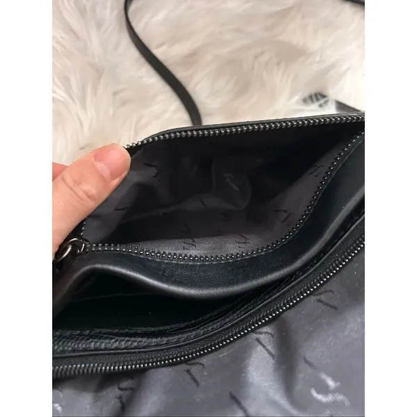 Vera Wang Black Sling Bag Crossbody Wallet Phone Purse - Image 6