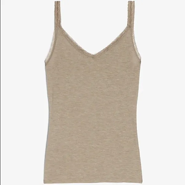 ✨ HP✨Heathered Lace Trim V-Neck Cami✨ - Image 3