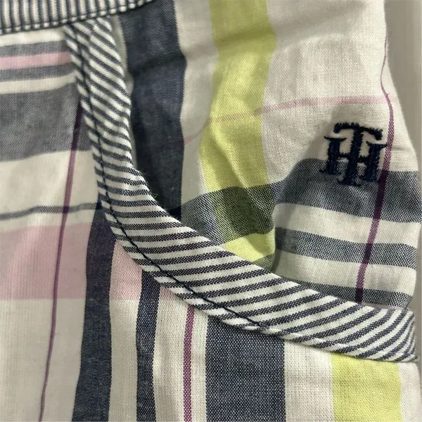Tommy Hilfiger Womens Plaid‎ Pajama Pants Multicolor Pink Yellow Size L - Image 6